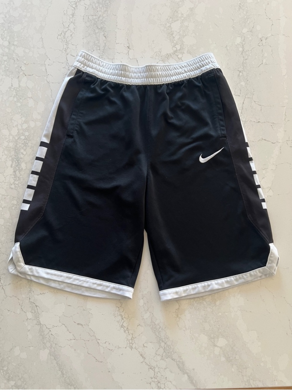 Nike Boy’s XL Black Athletic Shorts with White Accents